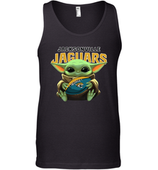Baby Yoda Loves The Jacksonville Jaguars Star Wars Baby Yoda Hugs Jaguars NFL Mens Tank Top Mens Tank Top - VeigarTee