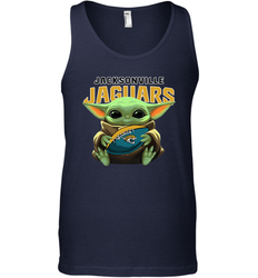 Baby Yoda Loves The Jacksonville Jaguars Star Wars Baby Yoda Hugs Jaguars NFL Mens Tank Top