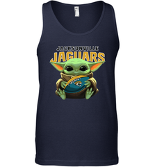 Baby Yoda Loves The Jacksonville Jaguars Star Wars Baby Yoda Hugs Jaguars NFL Mens Tank Top Mens Tank Top - VeigarTee