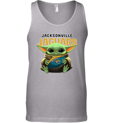 Baby Yoda Loves The Jacksonville Jaguars Star Wars Baby Yoda Hugs Jaguars NFL Mens Tank Top Mens Tank Top - VeigarTee