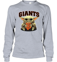 Baby Yoda Hugs Loves The San Francisco GiantsBaseball Adult Long Sleeve T-Shirt Adult Long Sleeve T-Shirt - VeigarTee