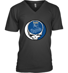 Kansas City Royals Grateful Dead Steal Your Face Baseball Mens V-Neck T-Shirt Mens V-Neck T-Shirt - VeigarTee