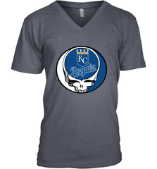 Kansas City Royals Grateful Dead Steal Your Face Baseball Mens V-Neck T-Shirt Mens V-Neck T-Shirt - VeigarTee