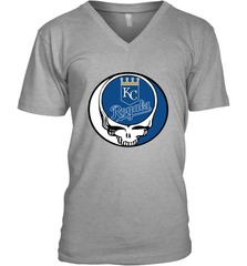 Kansas City Royals Grateful Dead Steal Your Face Baseball Mens V-Neck T-Shirt Mens V-Neck T-Shirt - VeigarTee