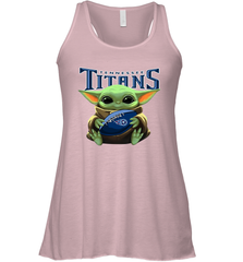 Baby Yoda Loves The Tennessee Titans Star Wars Baby Yoda Hugs Titans NFL Womens Racerback Tank Top Womens Racerback Tank Top - VeigarTee