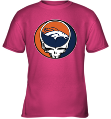 Denver Broncos Grateful Dead Steal Your Face NFL Football Youth T-Shirt Youth T-Shirt - VeigarTee