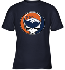 Denver Broncos Grateful Dead Steal Your Face NFL Football Youth T-Shirt Youth T-Shirt - VeigarTee