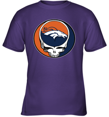 Denver Broncos Grateful Dead Steal Your Face NFL Football Youth T-Shirt Youth T-Shirt - VeigarTee