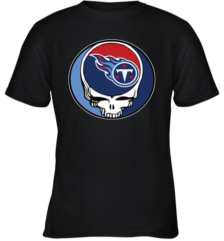 Tennessee Titans Grateful Dead Steal Your Face NFL Football Youth T-Shirt Youth T-Shirt / Black / XS Youth T-Shirt - VeigarTee