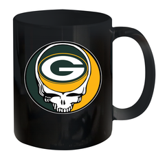 Green Bay Packers Grateful Dead Steal Your Face NFL Football Ceramic Mug 11oz Ceramic Mug 11oz - VeigarTee