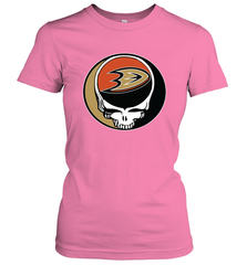 Anaheim Ducks Grateful Dead Steal Your Face Hockey NHL Womens T-Shirt Womens T-Shirt - VeigarTee