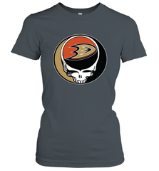 Anaheim Ducks Grateful Dead Steal Your Face Hockey NHL Womens T-Shirt Womens T-Shirt - VeigarTee