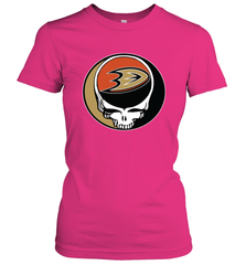 Anaheim Ducks Grateful Dead Steal Your Face Hockey NHL Womens T-Shirt Womens T-Shirt - VeigarTee