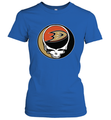 Anaheim Ducks Grateful Dead Steal Your Face Hockey NHL Womens T-Shirt Womens T-Shirt - VeigarTee