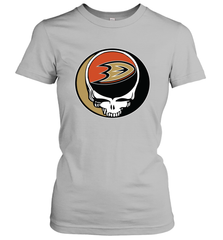 Anaheim Ducks Grateful Dead Steal Your Face Hockey NHL Womens T-Shirt Womens T-Shirt - VeigarTee