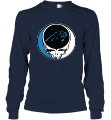 Carolina Panthers Grateful Dead Steal Your Face NFL Football Adult Long Sleeve T-Shirt Adult Long Sleeve T-Shirt - VeigarTee