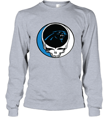 Carolina Panthers Grateful Dead Steal Your Face NFL Football Adult Long Sleeve T-Shirt Adult Long Sleeve T-Shirt - VeigarTee