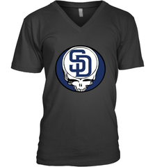 San Diego Padres Grateful Dead Steal Your Face Baseball Mens V-Neck T-Shirt Mens V-Neck T-Shirt - VeigarTee