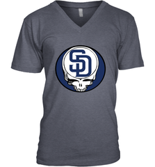 San Diego Padres Grateful Dead Steal Your Face Baseball Mens V-Neck T-Shirt Mens V-Neck T-Shirt - VeigarTee