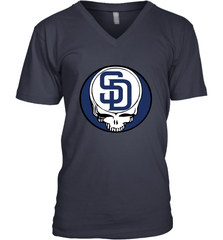 San Diego Padres Grateful Dead Steal Your Face Baseball Mens V-Neck T-Shirt Mens V-Neck T-Shirt - VeigarTee