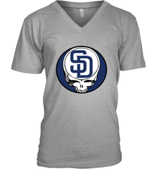 San Diego Padres Grateful Dead Steal Your Face Baseball Mens V-Neck T-Shirt Mens V-Neck T-Shirt - VeigarTee