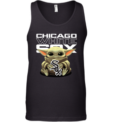Baby Yoda Hugs Loves The Chicago White Sox Baseball Mens Tank Top Mens Tank Top - VeigarTee