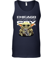 Baby Yoda Hugs Loves The Chicago White Sox Baseball Mens Tank Top Mens Tank Top - VeigarTee