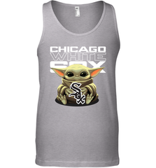 Baby Yoda Hugs Loves The Chicago White Sox Baseball Mens Tank Top Mens Tank Top - VeigarTee