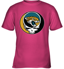 Jacksonville Jaguars Grateful Dead Steal Your Face NFL Football Youth T-Shirt Youth T-Shirt - VeigarTee