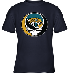 Jacksonville Jaguars Grateful Dead Steal Your Face NFL Football Youth T-Shirt Youth T-Shirt - VeigarTee