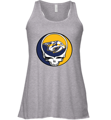 Nashville Predators Grateful Dead Steal Your Face Hockey NHL Womens Racerback Tank Top Womens Racerback Tank Top - VeigarTee