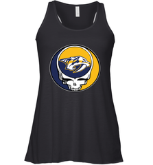 Nashville Predators Grateful Dead Steal Your Face Hockey NHL Womens Racerback Tank Top Womens Racerback Tank Top - VeigarTee