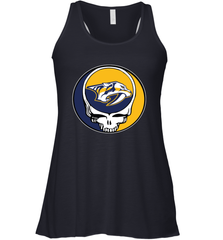 Nashville Predators Grateful Dead Steal Your Face Hockey NHL Womens Racerback Tank Top Womens Racerback Tank Top - VeigarTee