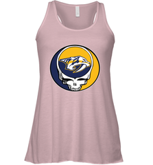 Nashville Predators Grateful Dead Steal Your Face Hockey NHL Womens Racerback Tank Top Womens Racerback Tank Top - VeigarTee