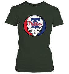 Philadelphia Phillies Grateful Dead Steal Your Face Baseball Womens T-Shirt Womens T-Shirt - VeigarTee