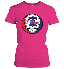 Philadelphia Phillies Grateful Dead Steal Your Face Baseball Womens T-Shirt Womens T-Shirt - VeigarTee