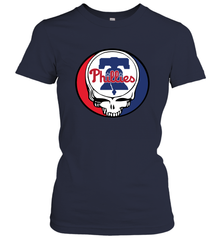 Philadelphia Phillies Grateful Dead Steal Your Face Baseball Womens T-Shirt Womens T-Shirt - VeigarTee