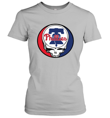 Philadelphia Phillies Grateful Dead Steal Your Face Baseball Womens T-Shirt Womens T-Shirt - VeigarTee