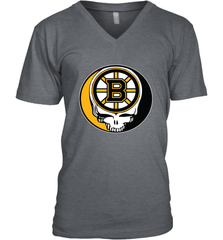 Boston Bruins Grateful Dead Steal Your Face Hockey NHL Mens V-Neck T-Shirt Mens V-Neck T-Shirt - VeigarTee