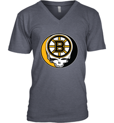 Boston Bruins Grateful Dead Steal Your Face Hockey NHL Mens V-Neck T-Shirt Mens V-Neck T-Shirt - VeigarTee