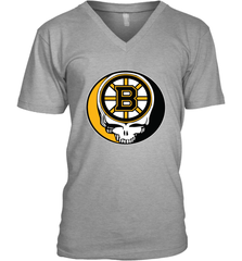 Boston Bruins Grateful Dead Steal Your Face Hockey NHL Mens V-Neck T-Shirt Mens V-Neck T-Shirt - VeigarTee