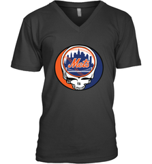 New York Mets Grateful Dead Steal Your Face Baseball Mens V-Neck T-Shirt Mens V-Neck T-Shirt - VeigarTee