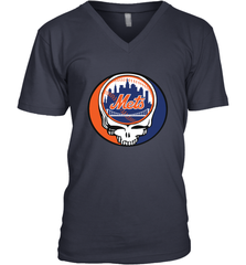 New York Mets Grateful Dead Steal Your Face Baseball Mens V-Neck T-Shirt Mens V-Neck T-Shirt - VeigarTee