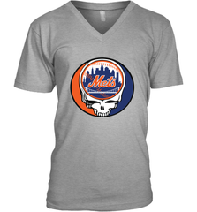 New York Mets Grateful Dead Steal Your Face Baseball Mens V-Neck T-Shirt Mens V-Neck T-Shirt - VeigarTee