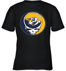 Nashville Predators Grateful Dead Steal Your Face Hockey NHL Youth T-Shirt Youth T-Shirt - VeigarTee