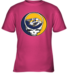 Nashville Predators Grateful Dead Steal Your Face Hockey NHL Youth T-Shirt Youth T-Shirt - VeigarTee