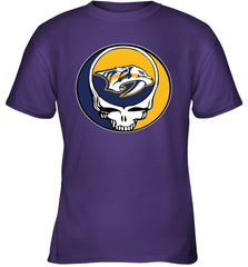 Nashville Predators Grateful Dead Steal Your Face Hockey NHL Youth T-Shirt Youth T-Shirt - VeigarTee