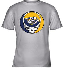 Nashville Predators Grateful Dead Steal Your Face Hockey NHL Youth T-Shirt Youth T-Shirt - VeigarTee