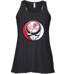 New York Yankees Grateful Dead Steal Your Face Baseball Womens Racerback Tank Top Womens Racerback Tank Top - VeigarTee