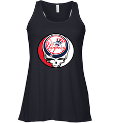 New York Yankees Grateful Dead Steal Your Face Baseball Womens Racerback Tank Top Womens Racerback Tank Top - VeigarTee